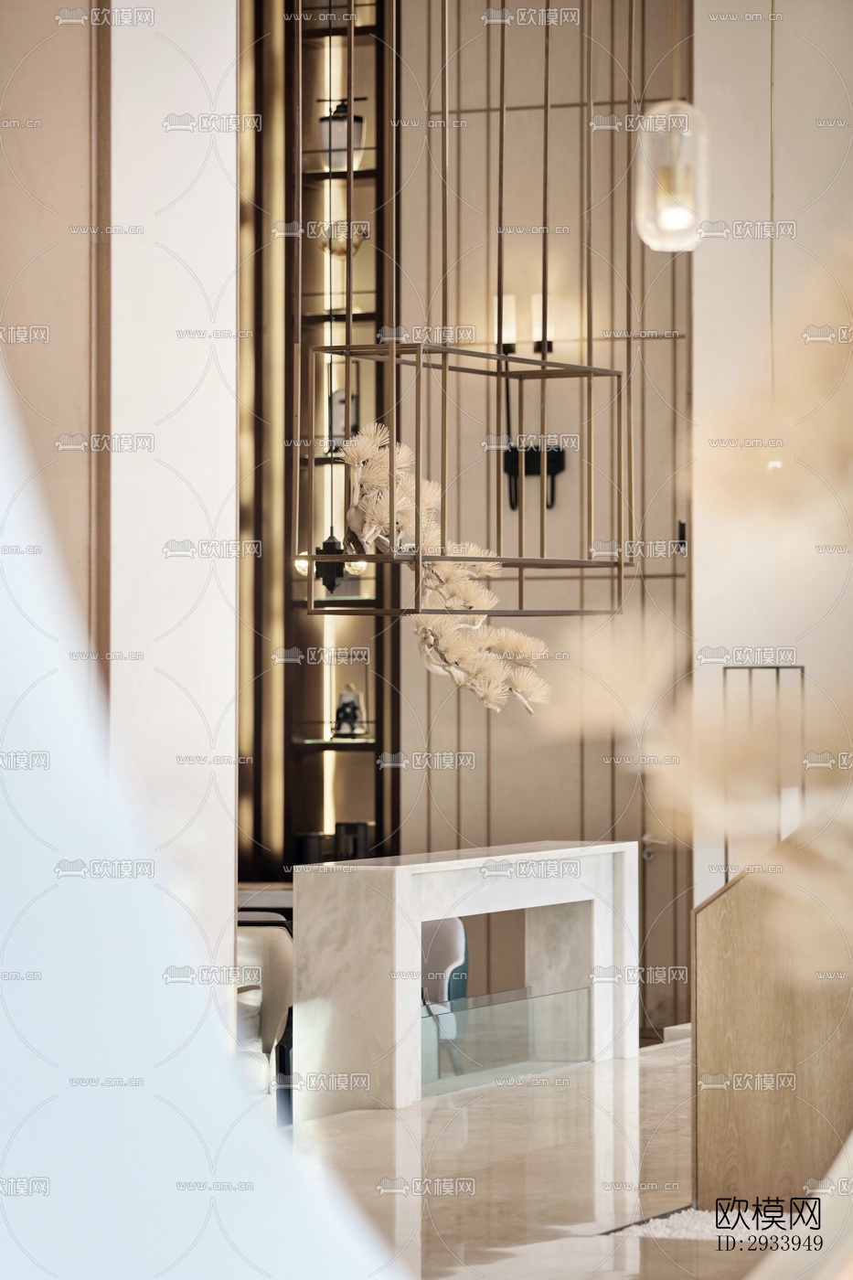 新中式别墅效果图下载（渲染图14）