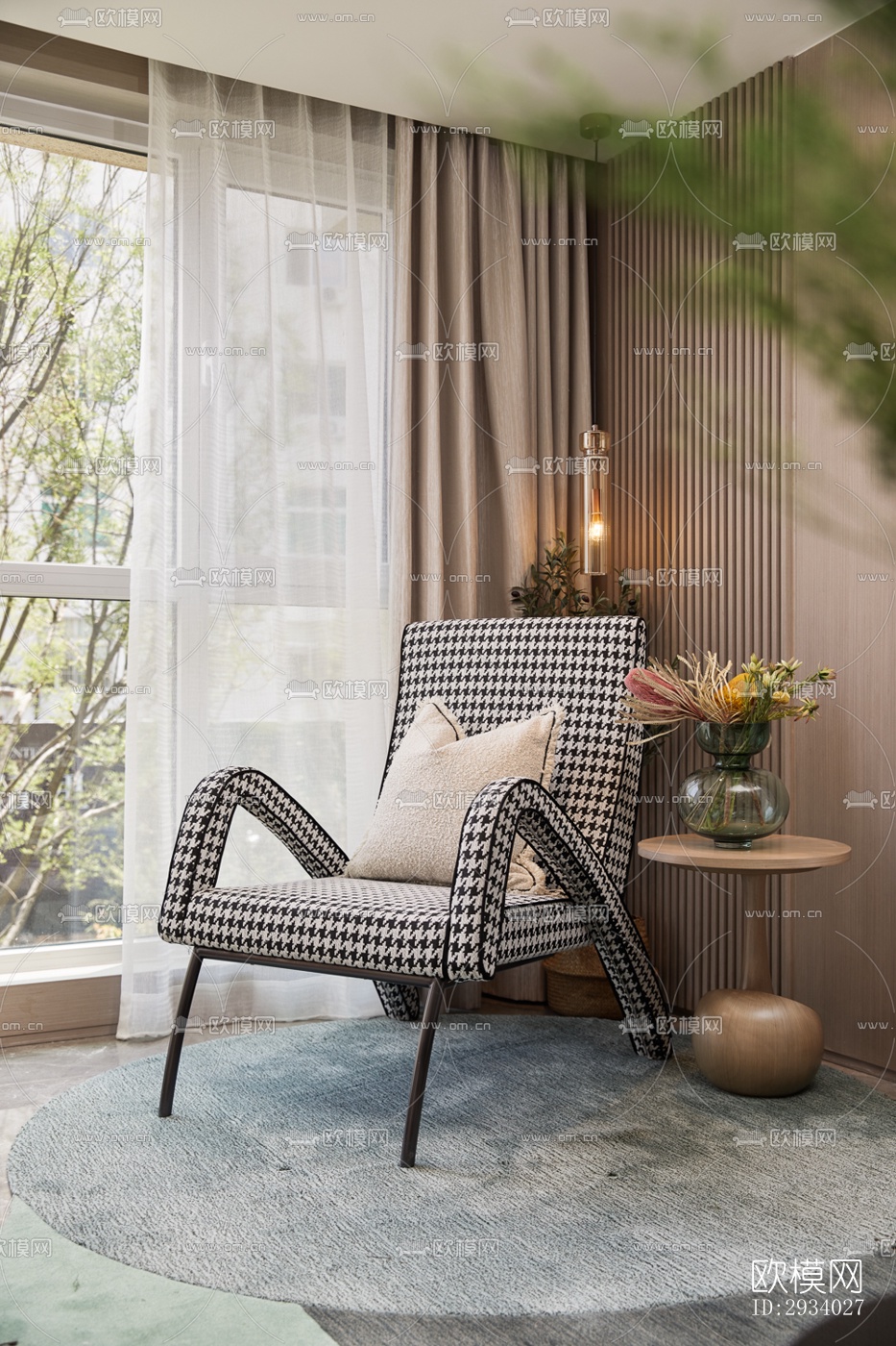 新中式别墅效果图下载（渲染图2）