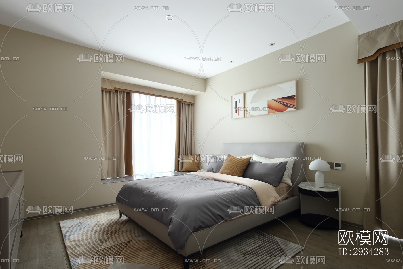 现代复式效果图下载（渲染图13）