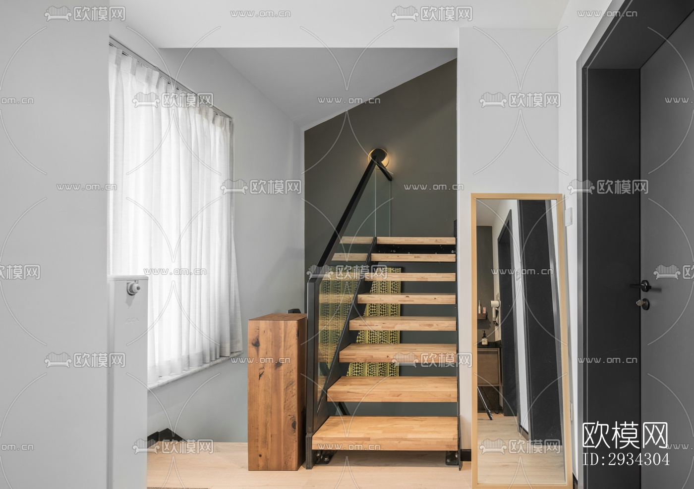 现代复式效果图下载（渲染图12）