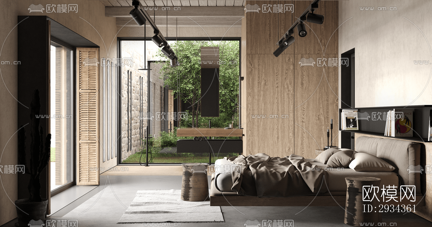 侘寂平层效果图下载（渲染图9）