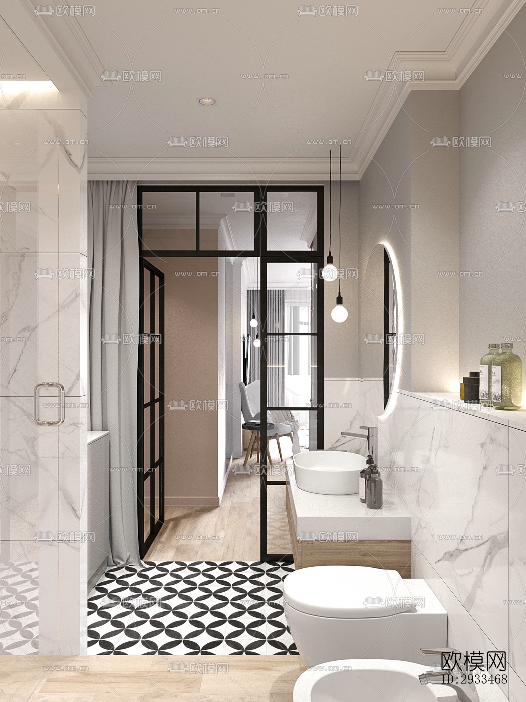 北欧公寓效果图下载（渲染图7）