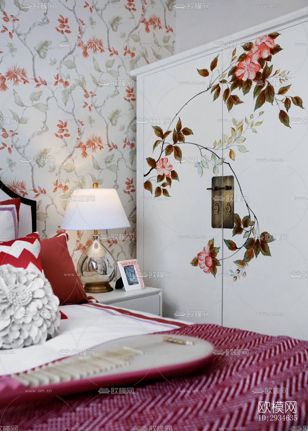 新中式平层效果图下载（渲染图20）