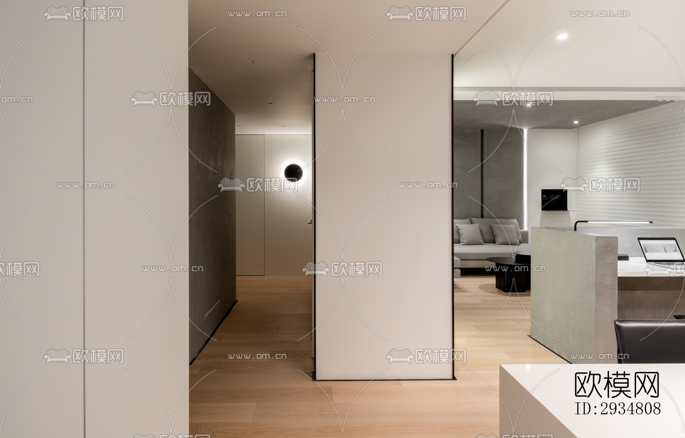 现代平层效果图下载（渲染图17）