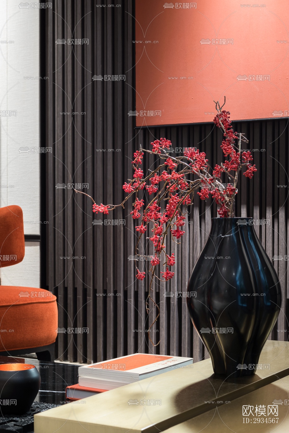 新中式平层效果图下载（渲染图18）