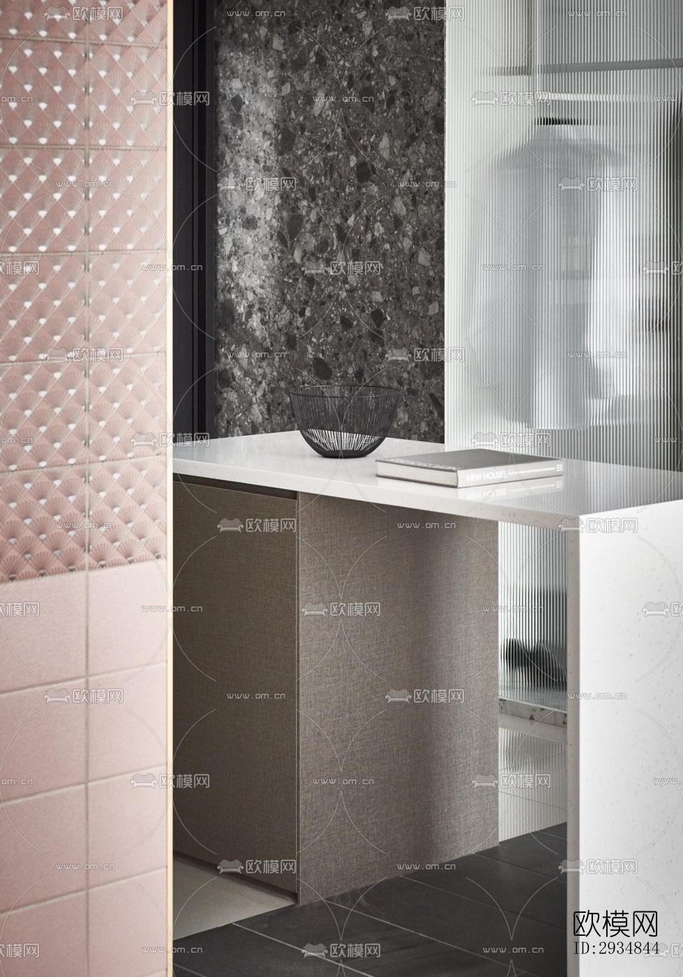 现代平层效果图下载（渲染图3）