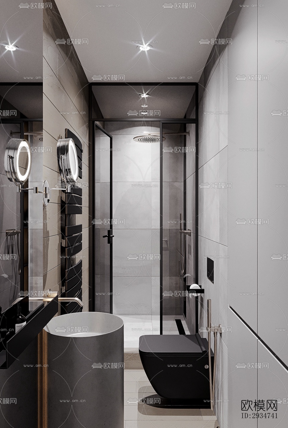 现代平层效果图下载（渲染图16）