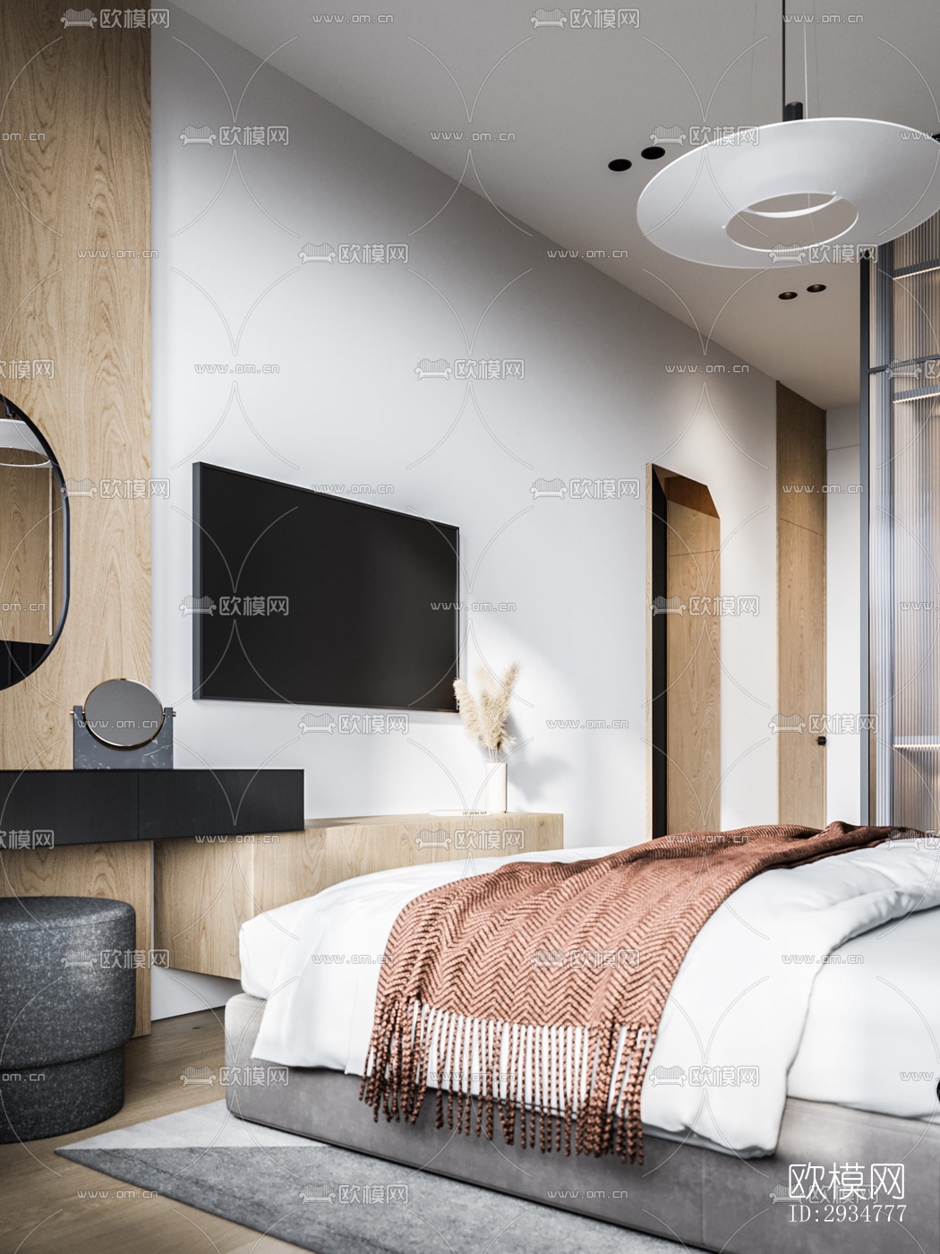 现代平层效果图下载（渲染图5）