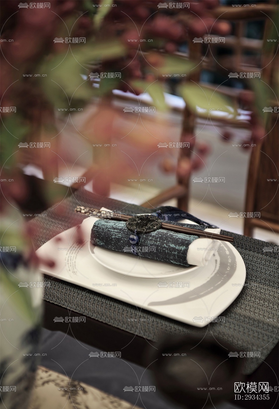 中式平层效果图下载（渲染图13）