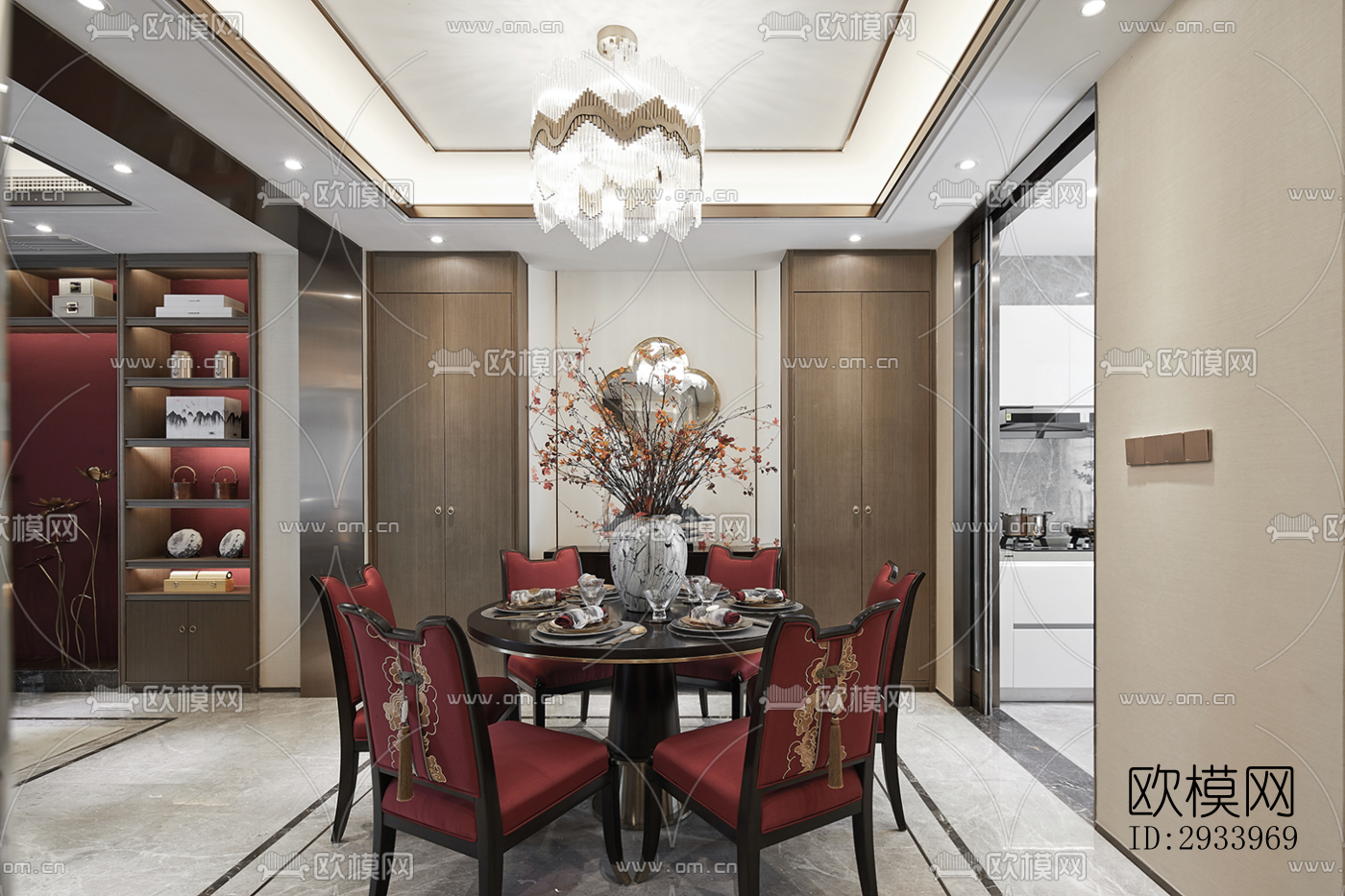 新中式别墅效果图下载（渲染图20）