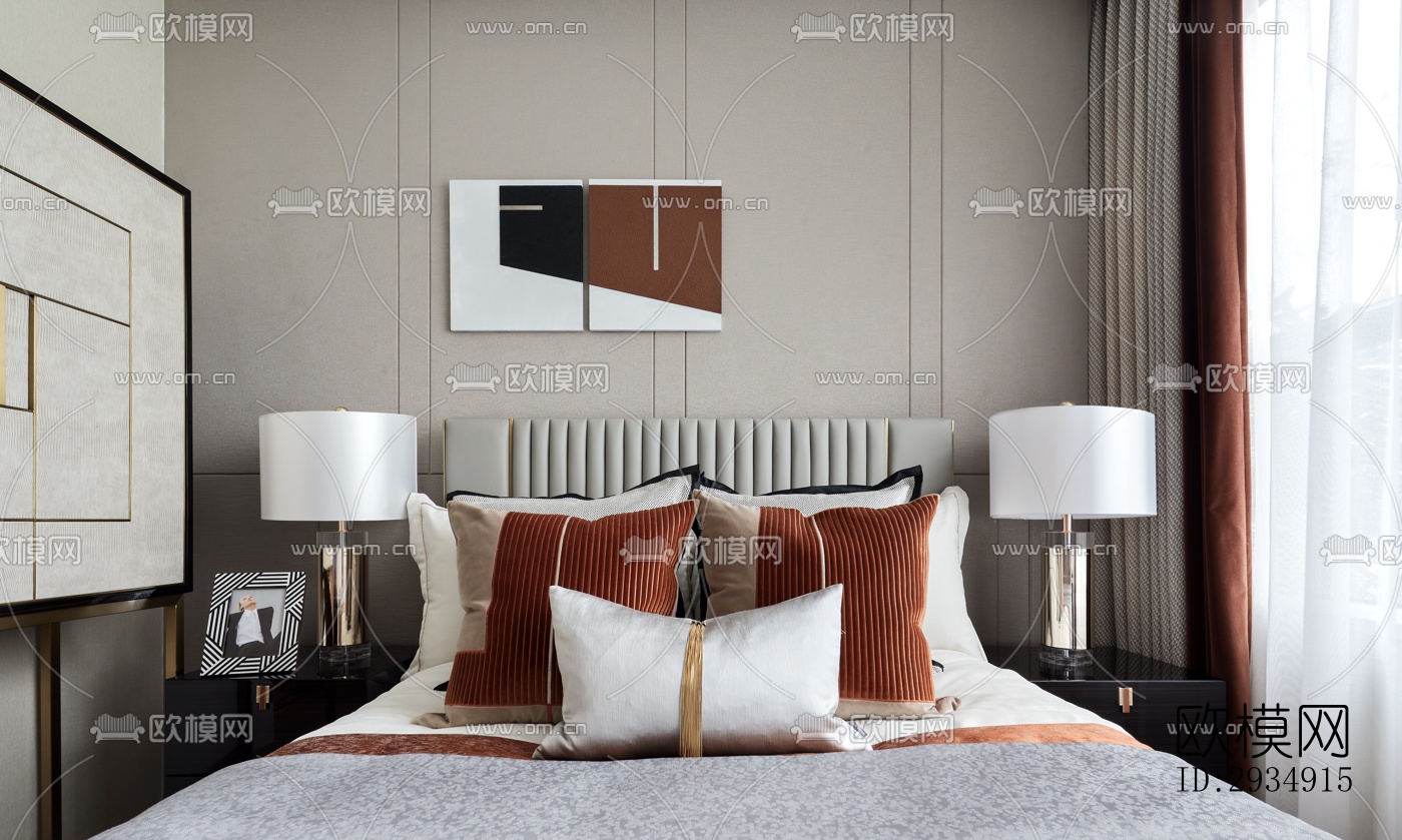 现代平层效果图下载（渲染图15）