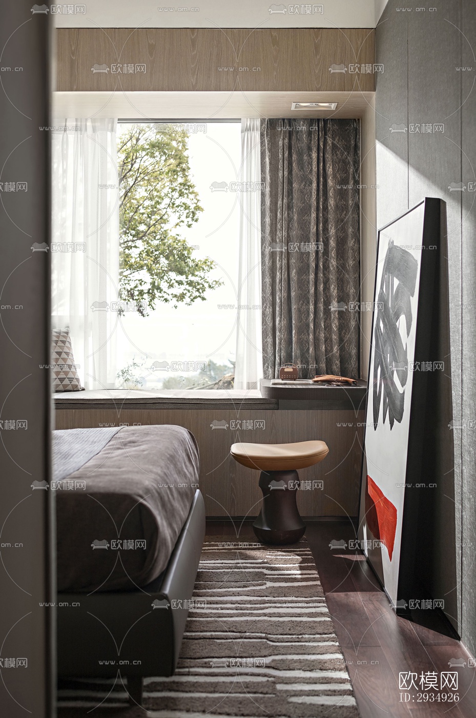 现代平层效果图下载（渲染图7）