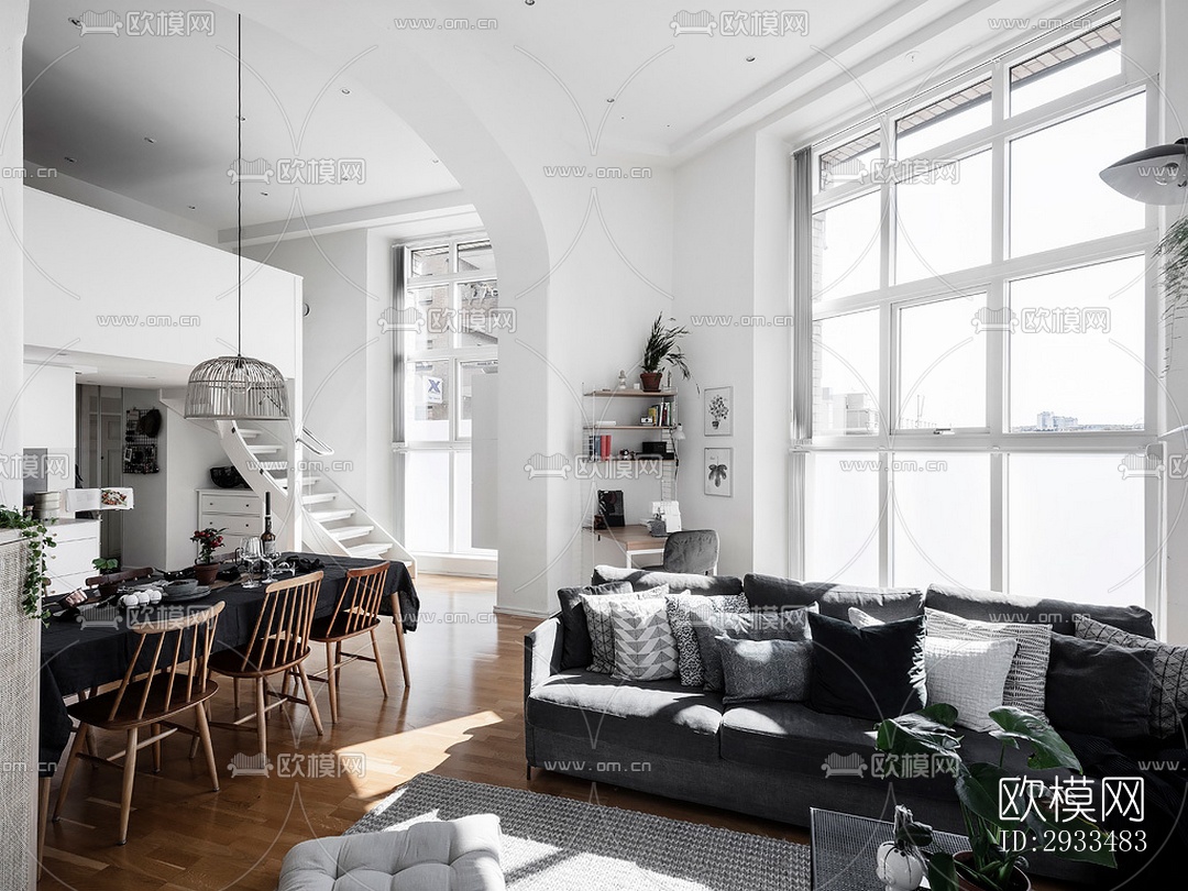 北欧公寓效果图下载（渲染图15）