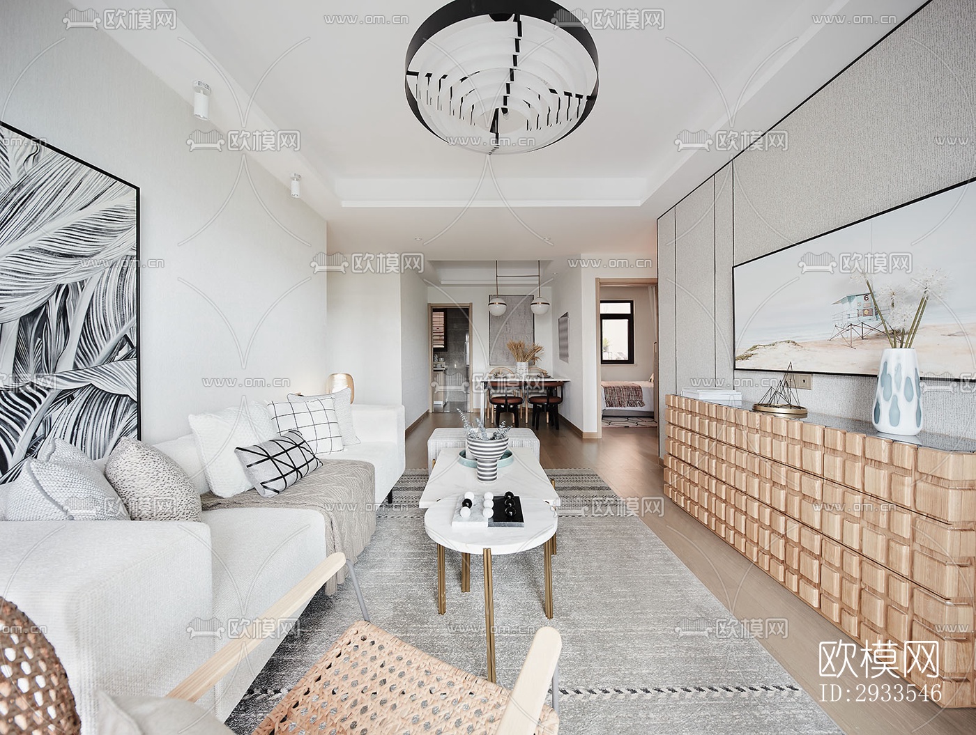 北欧公寓效果图下载（渲染图7）