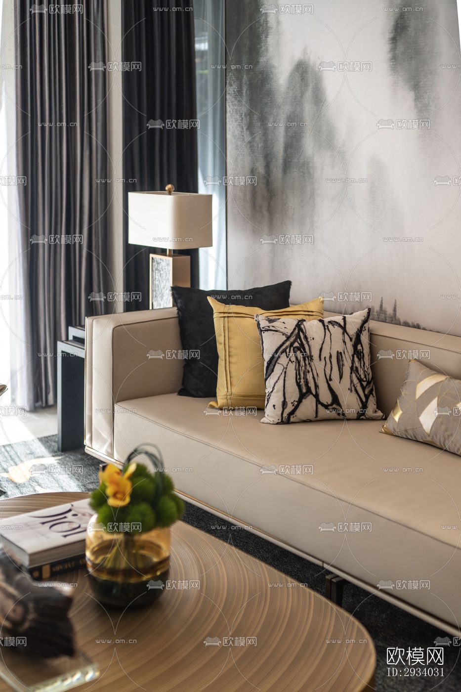 新中式别墅效果图下载（渲染图4）