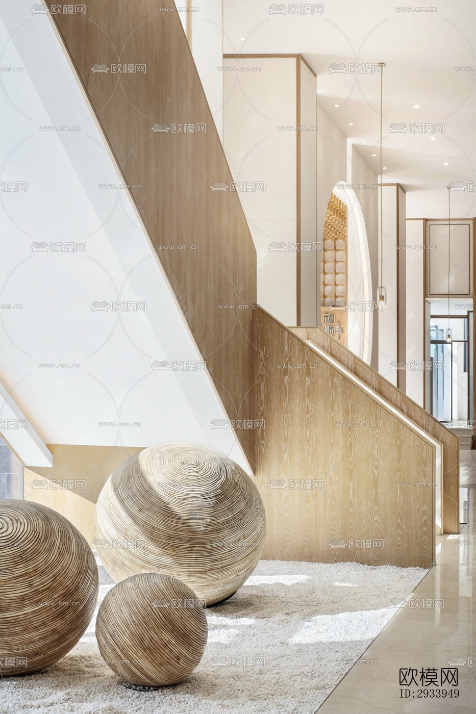 新中式别墅效果图下载（渲染图16）