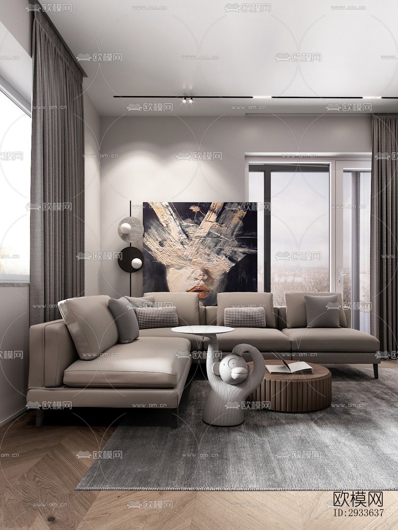 北欧公寓效果图下载（渲染图4）