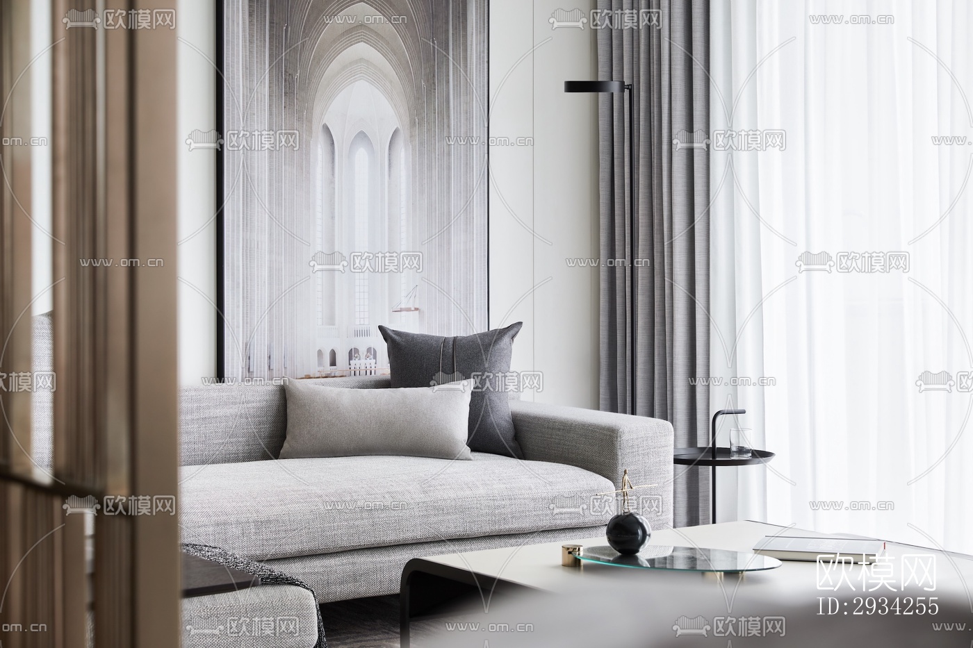 现代复式效果图下载（渲染图7）