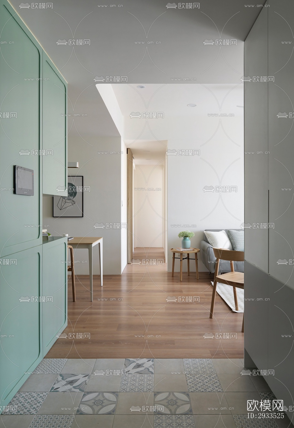 北欧公寓效果图下载（渲染图1）