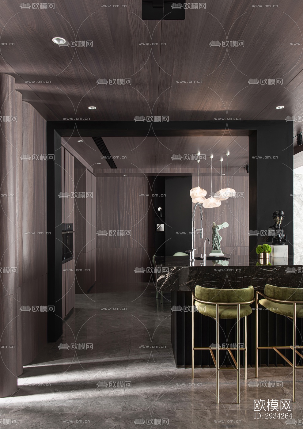 现代复式效果图下载（渲染图4）