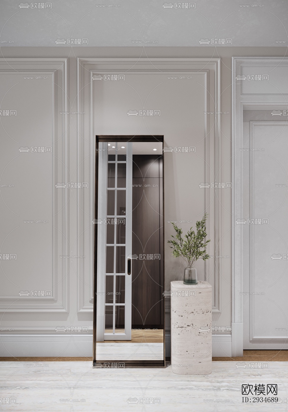 欧式平层效果图下载（渲染图8）