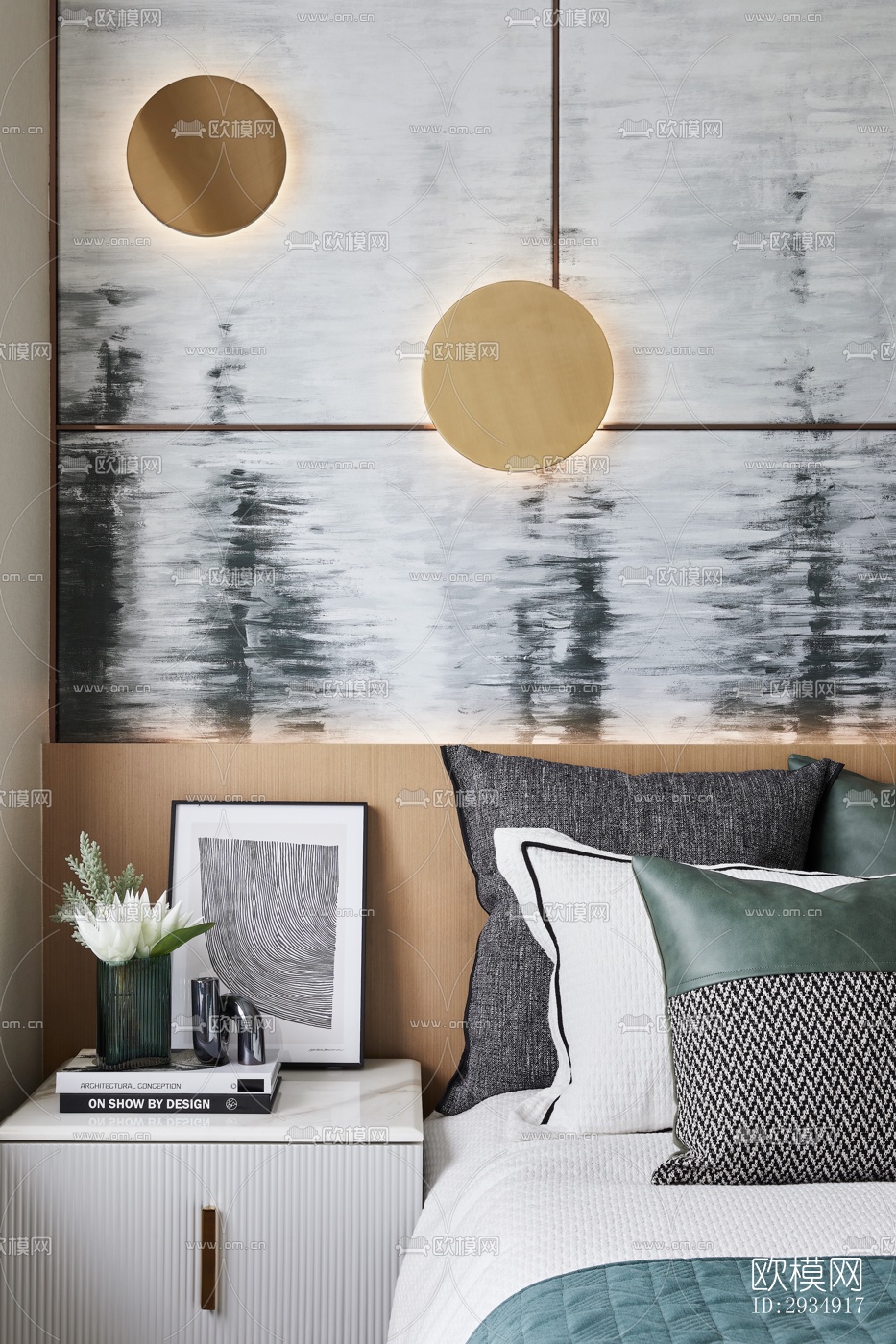 现代平层效果图下载（渲染图12）