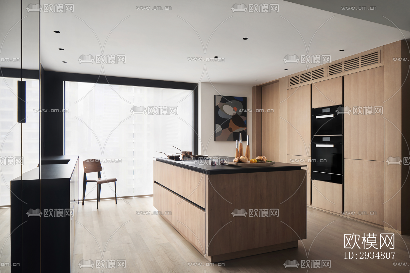 现代平层效果图下载（渲染图12）