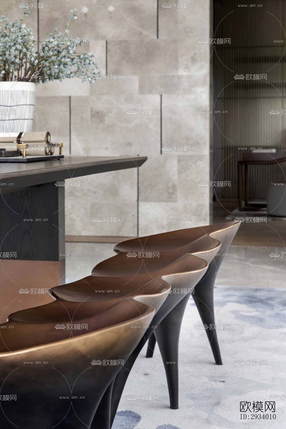 新中式别墅效果图下载（渲染图14）