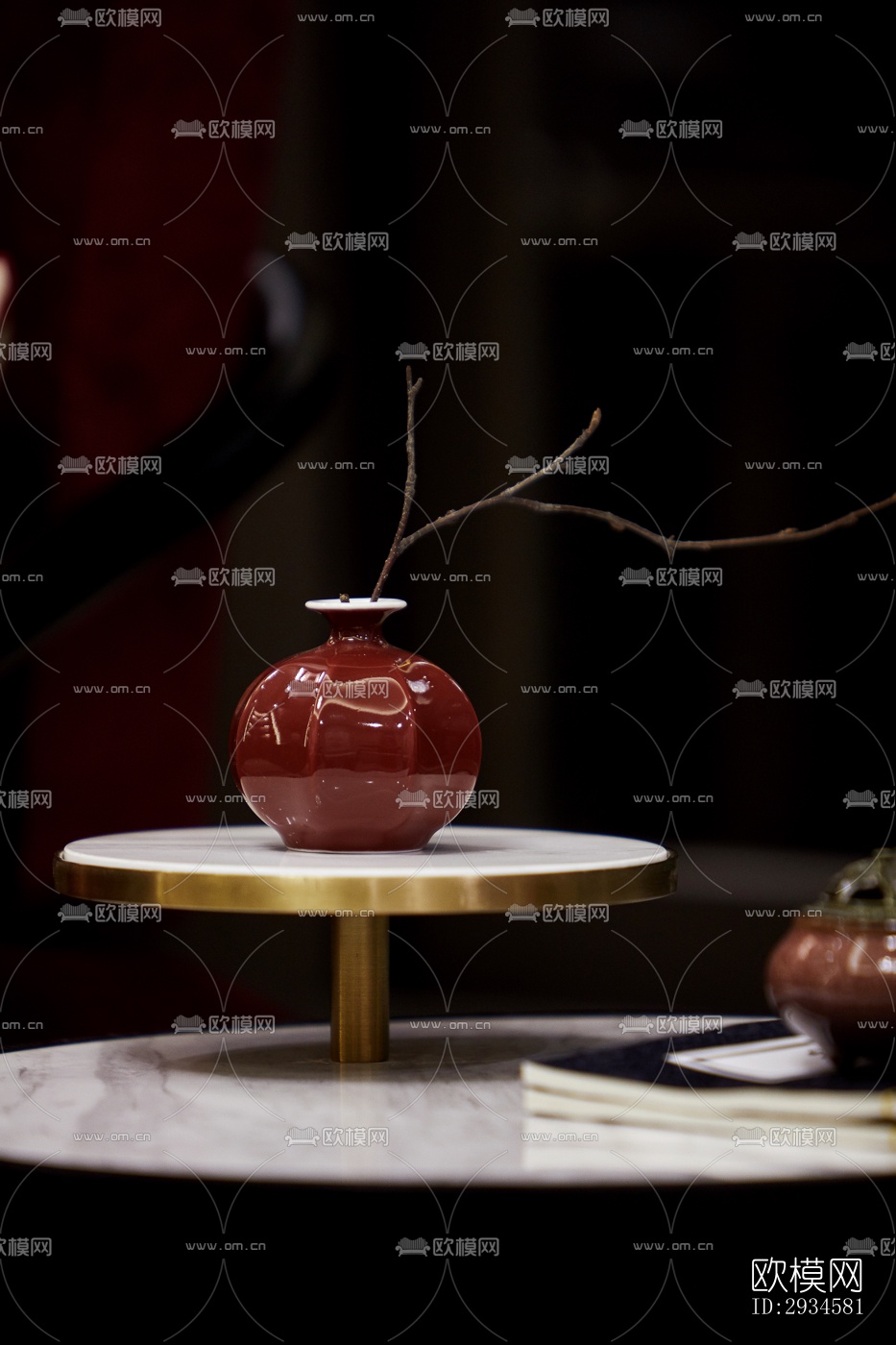 新中式平层效果图下载（渲染图14）