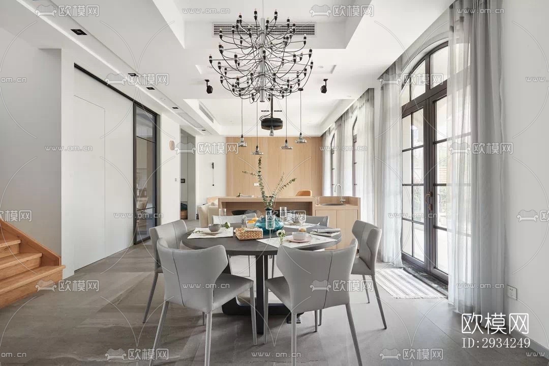 现代复式效果图下载（渲染图11）