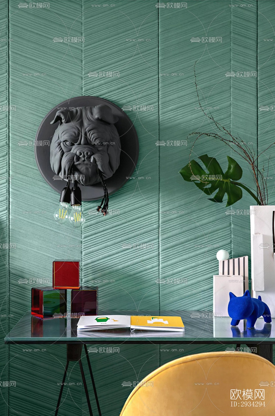 现代复式效果图下载（渲染图10）