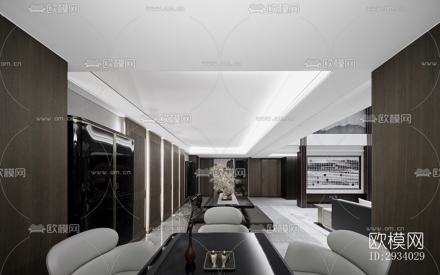 新中式别墅效果图下载（渲染图11）