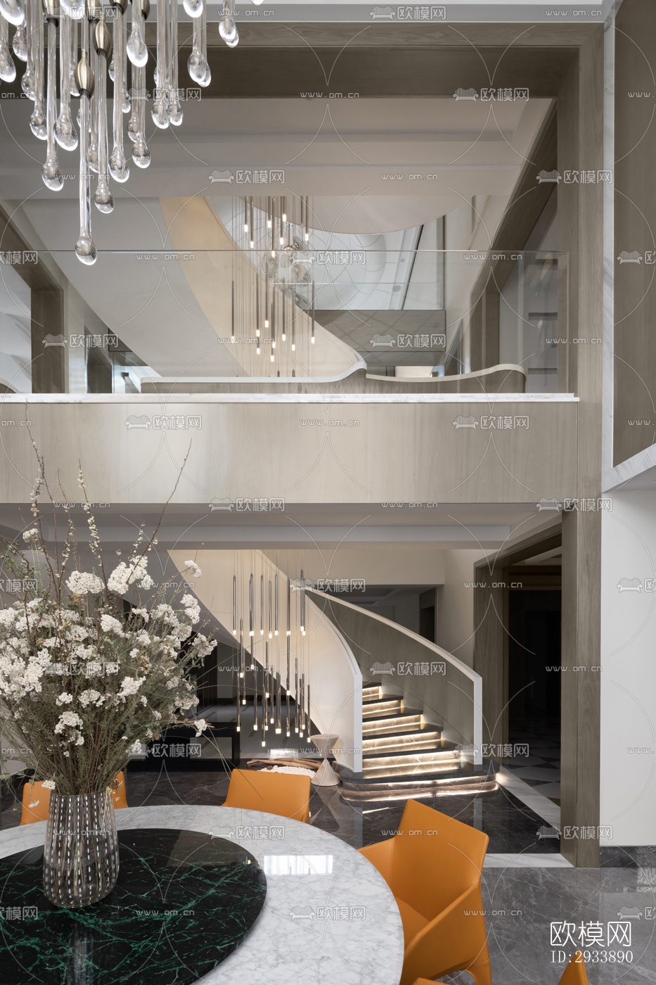 后现代别墅效果图下载（渲染图17）