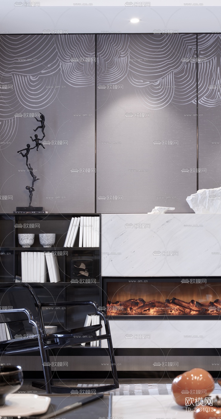 新中式别墅效果图下载（渲染图11）