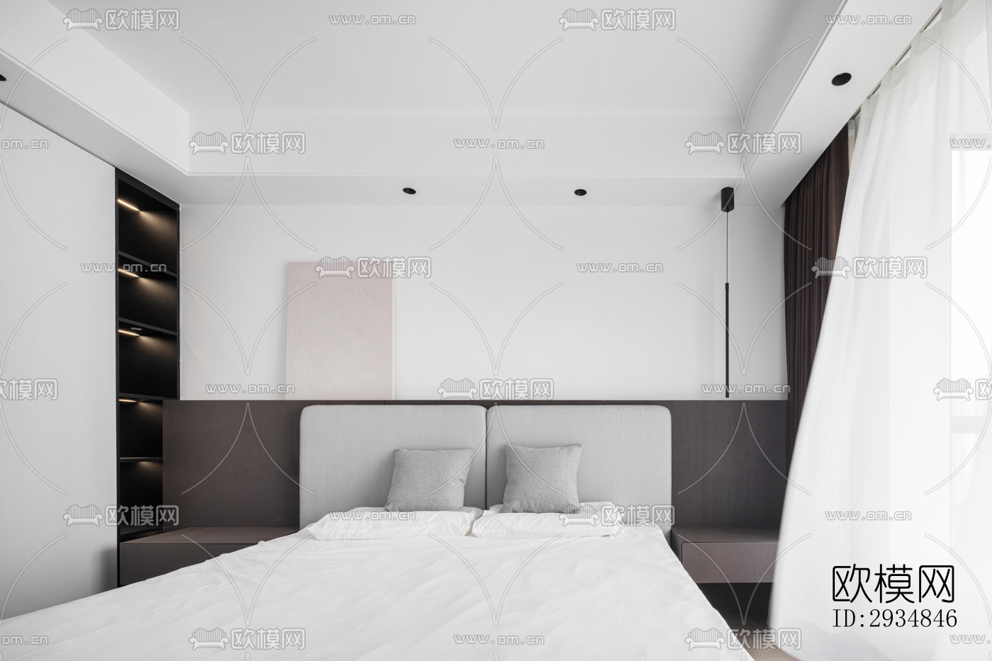 现代平层效果图下载（渲染图7）