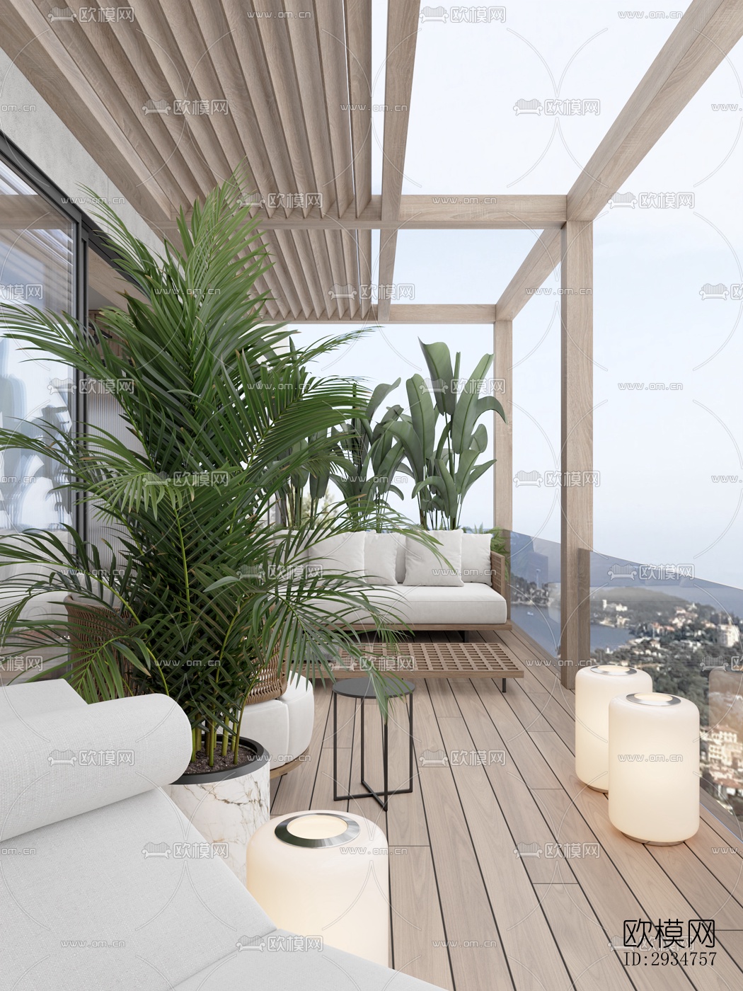 现代平层效果图下载（渲染图6）