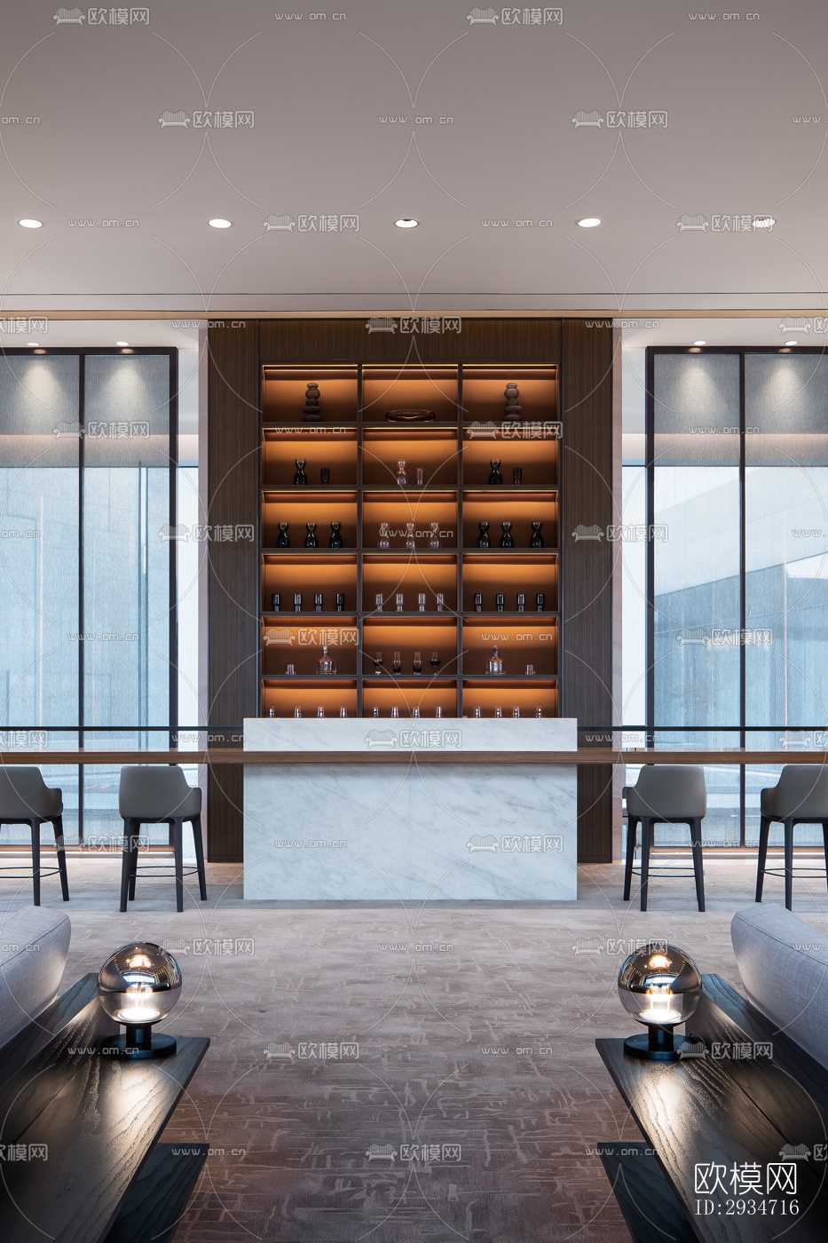 现代平层效果图下载（渲染图5）