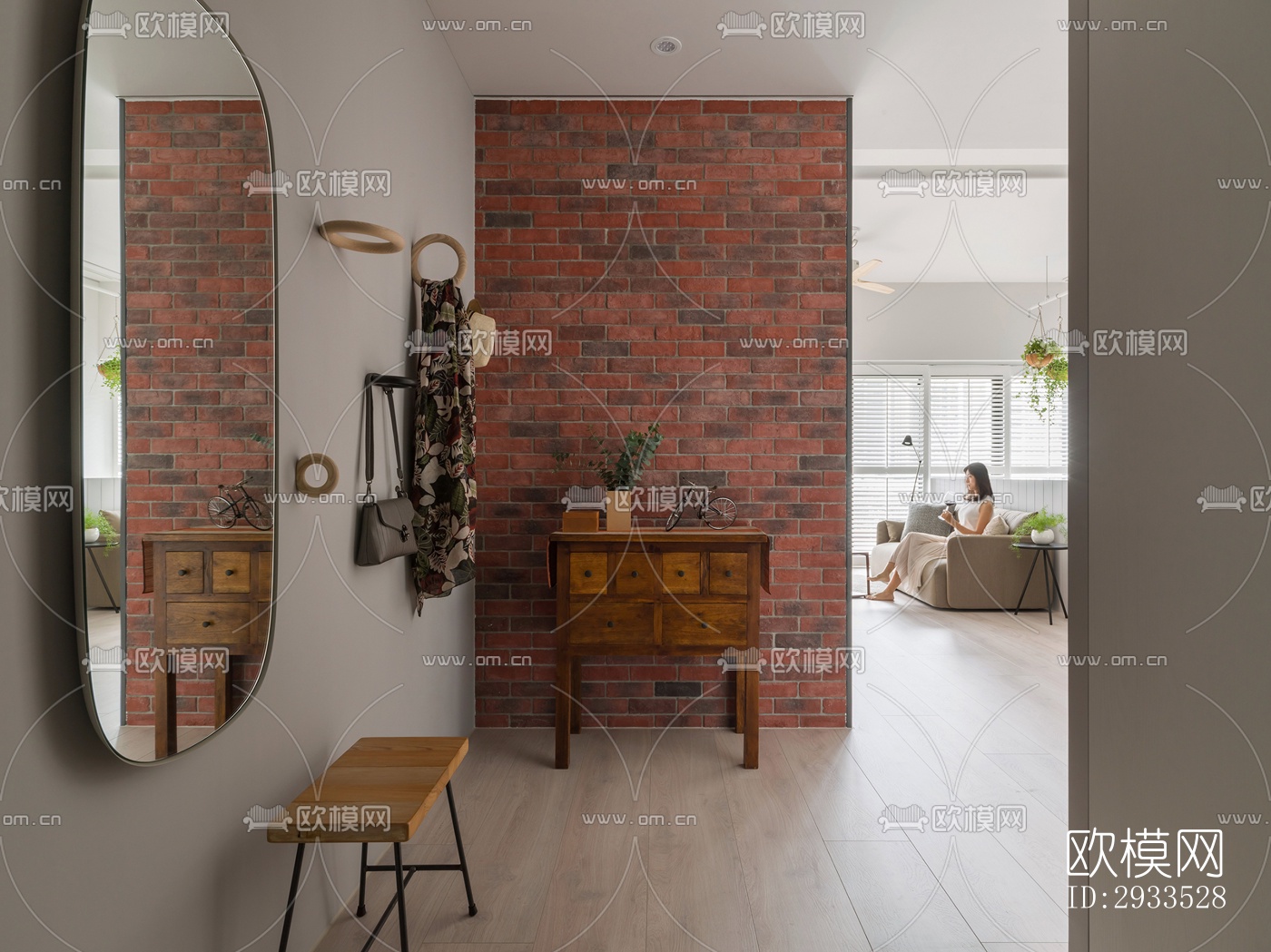 北欧公寓效果图下载（渲染图2）