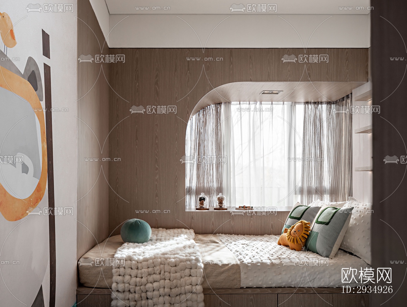 现代平层效果图下载（渲染图11）