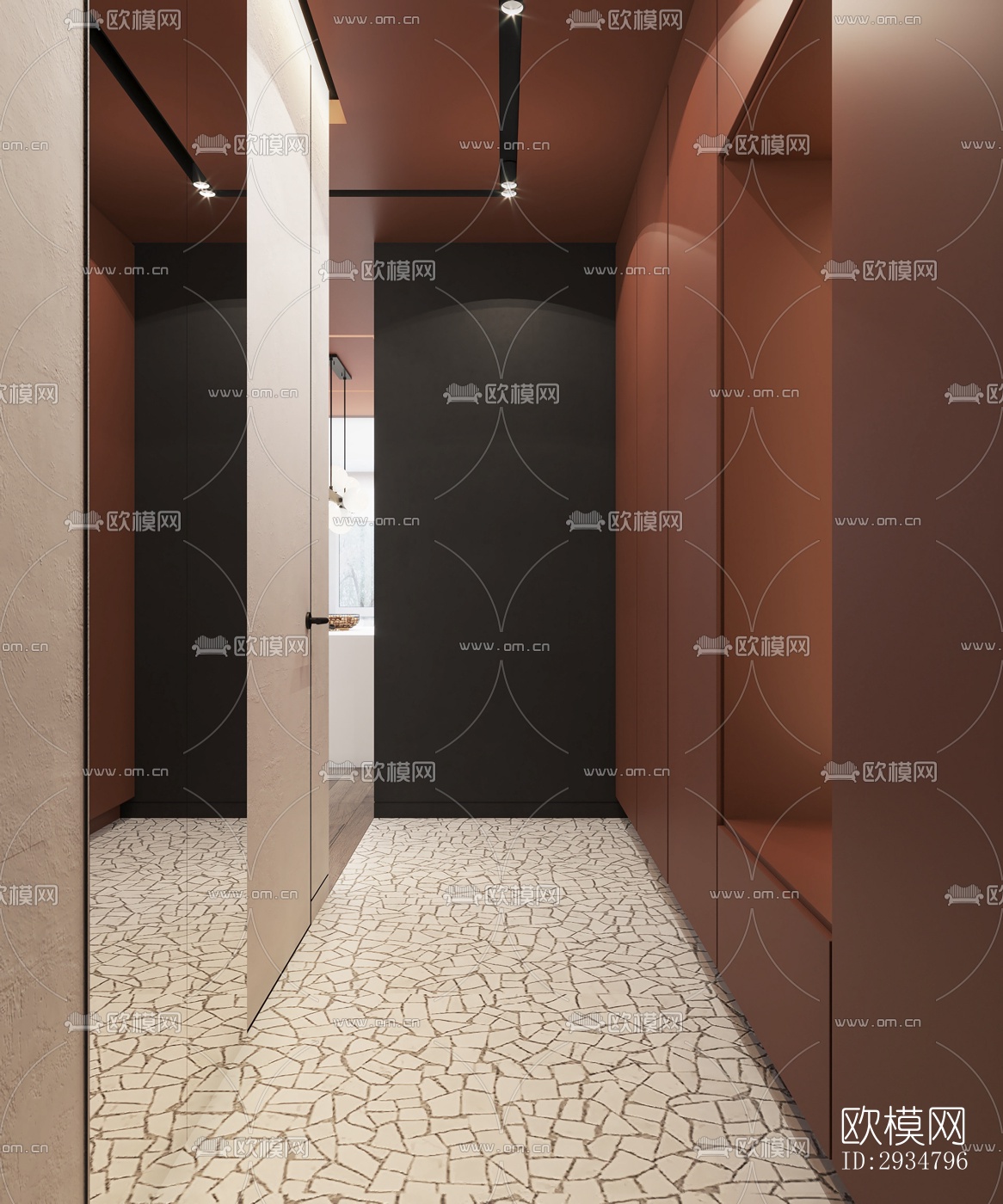 现代平层效果图下载（渲染图3）