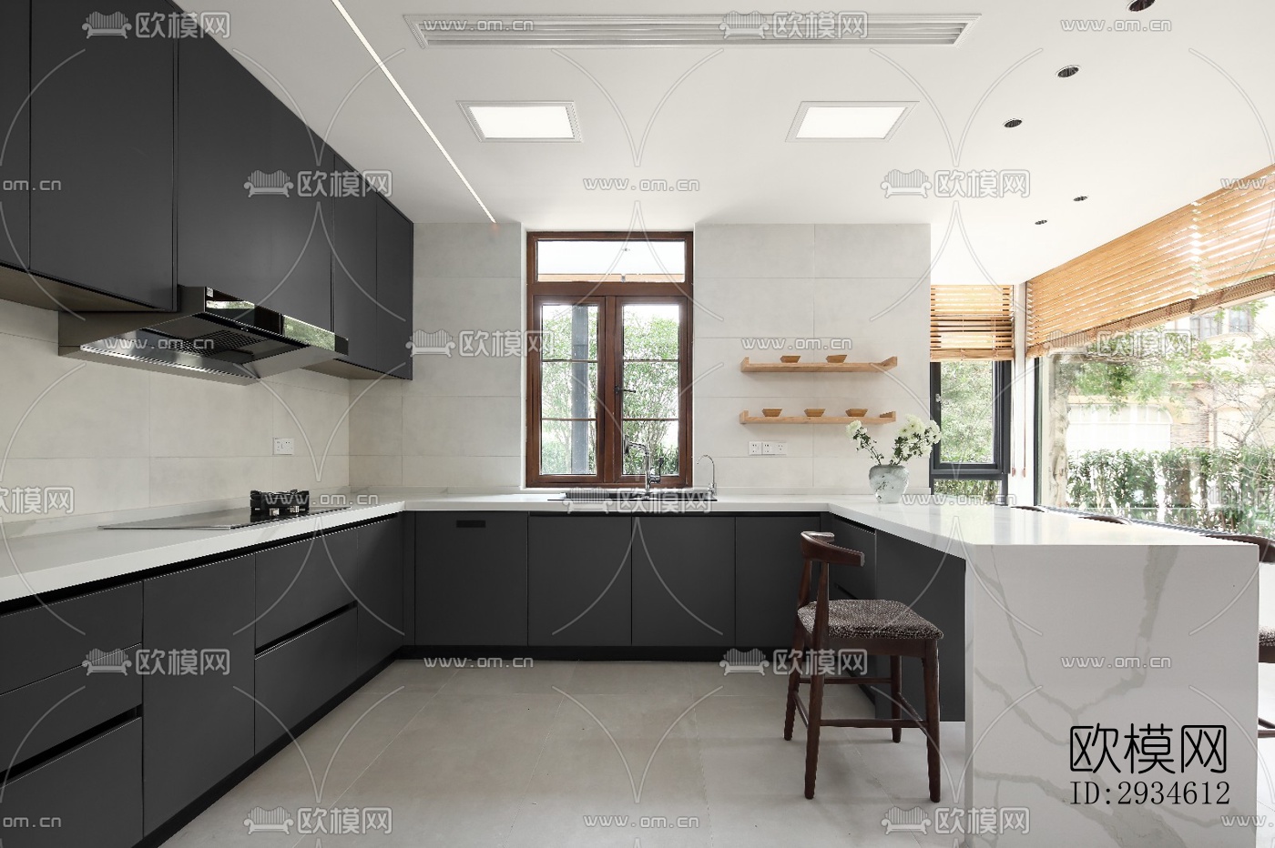 新中式平层效果图下载（渲染图19）