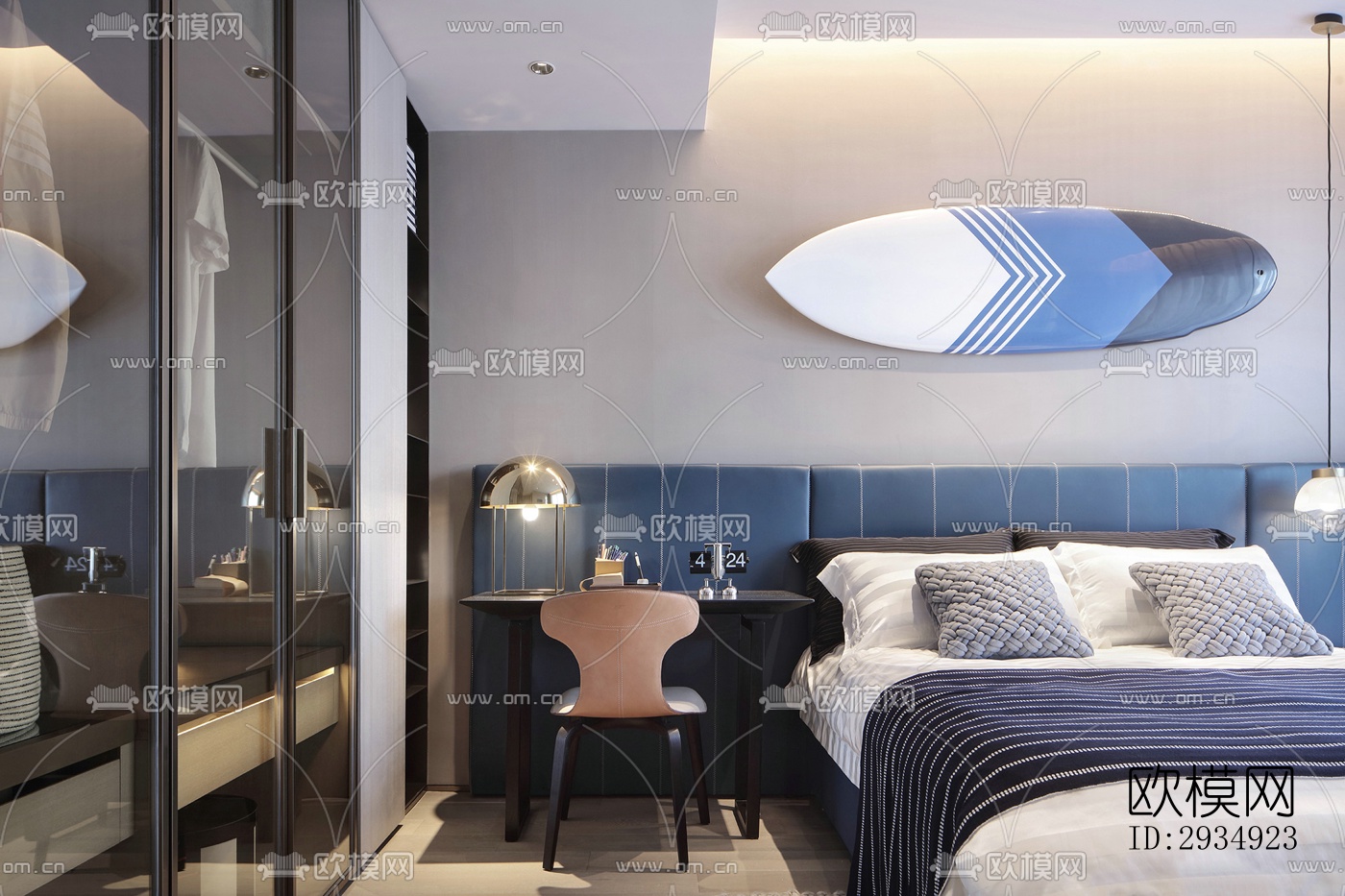 现代平层效果图下载（渲染图11）