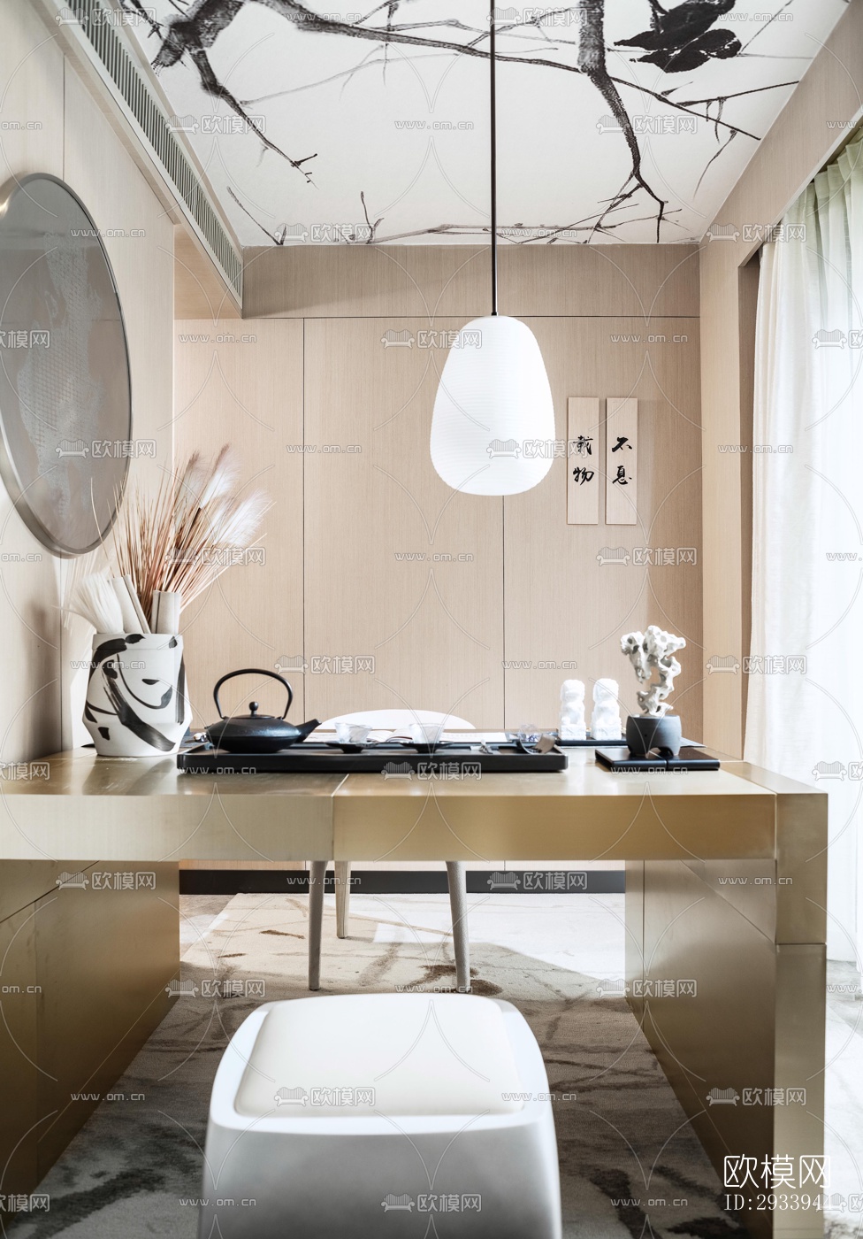 新中式别墅效果图下载（渲染图4）