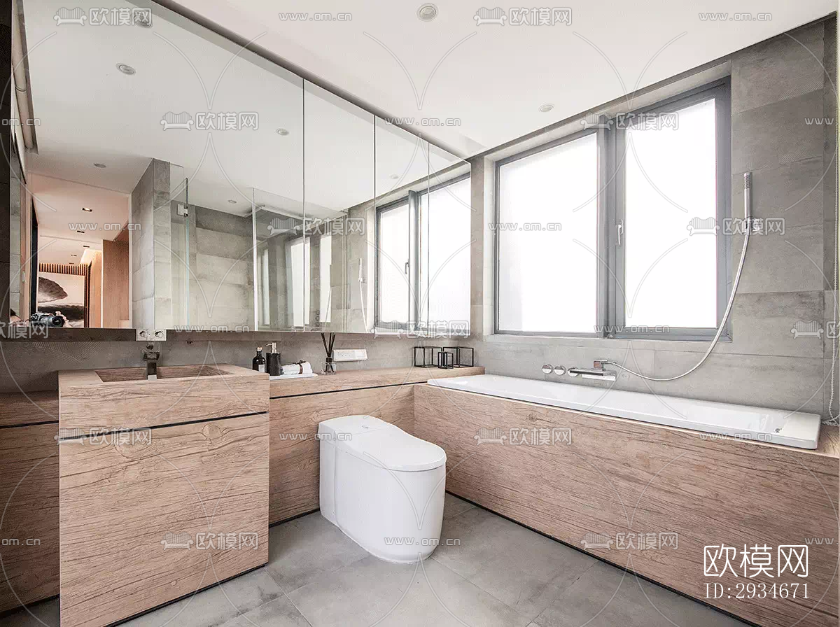 日式平层效果图下载（渲染图13）