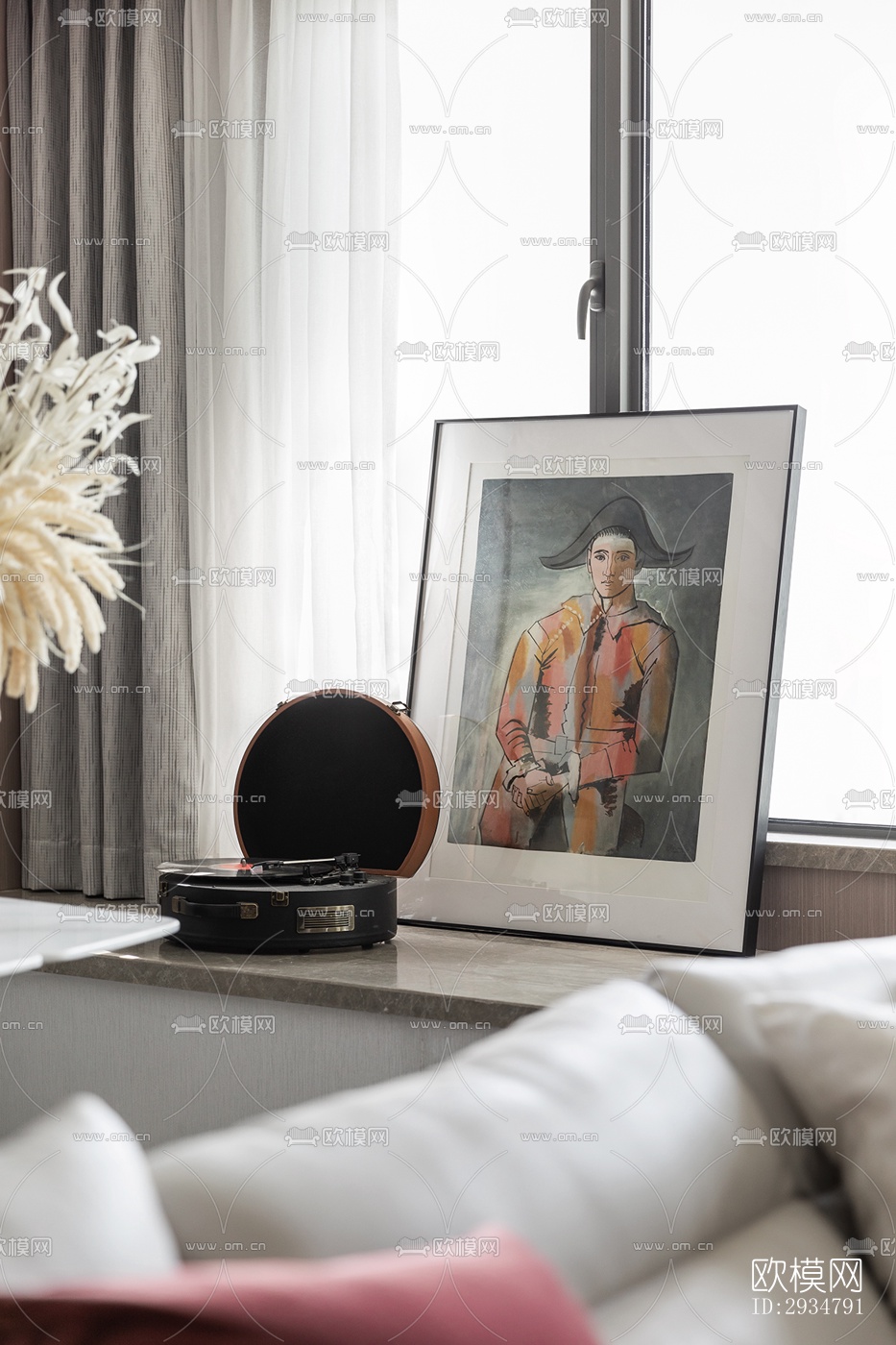 现代平层效果图下载（渲染图14）