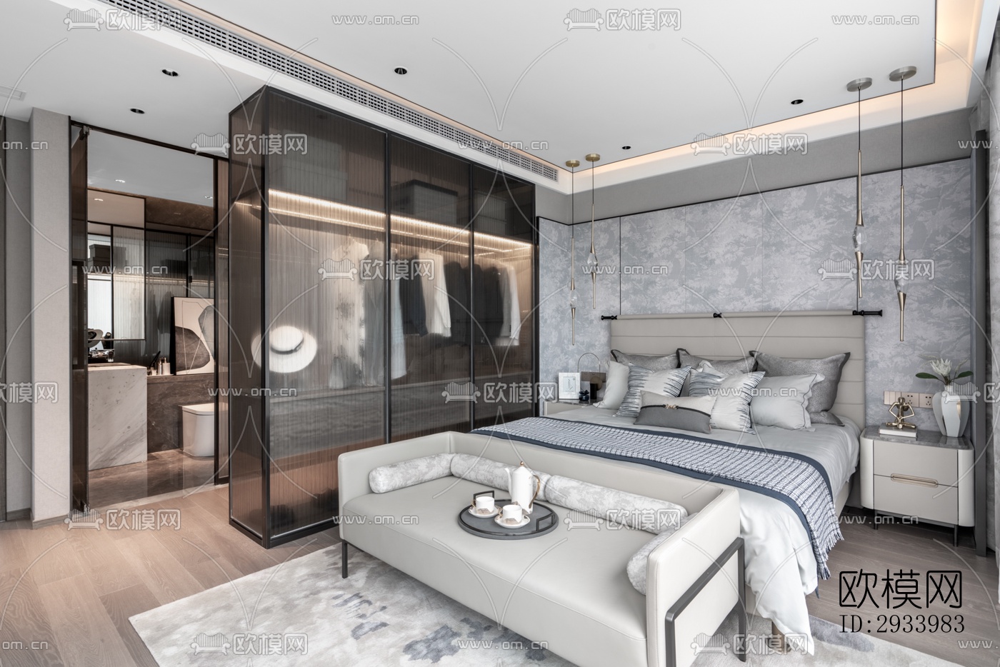 新中式别墅效果图下载（渲染图3）