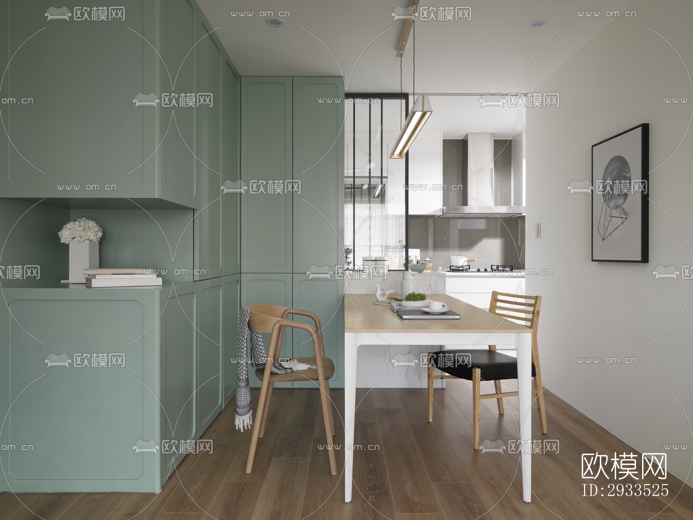 北欧公寓效果图下载（渲染图2）