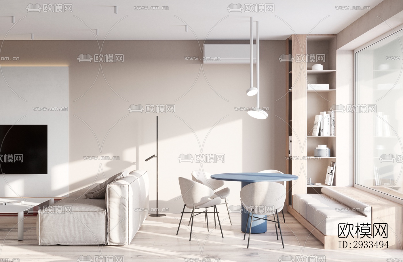 北欧公寓效果图下载（渲染图19）