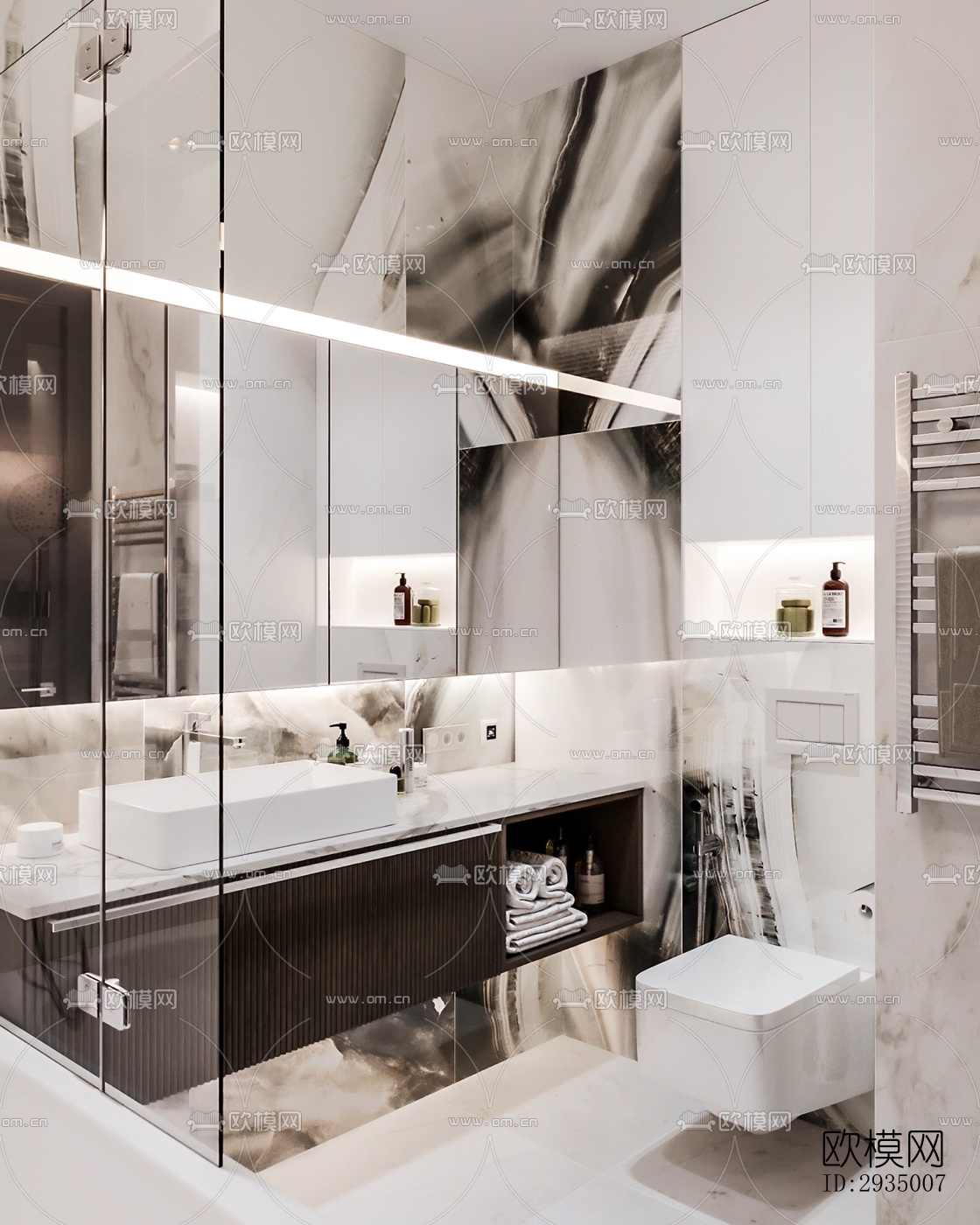 现代平层效果图下载（渲染图14）