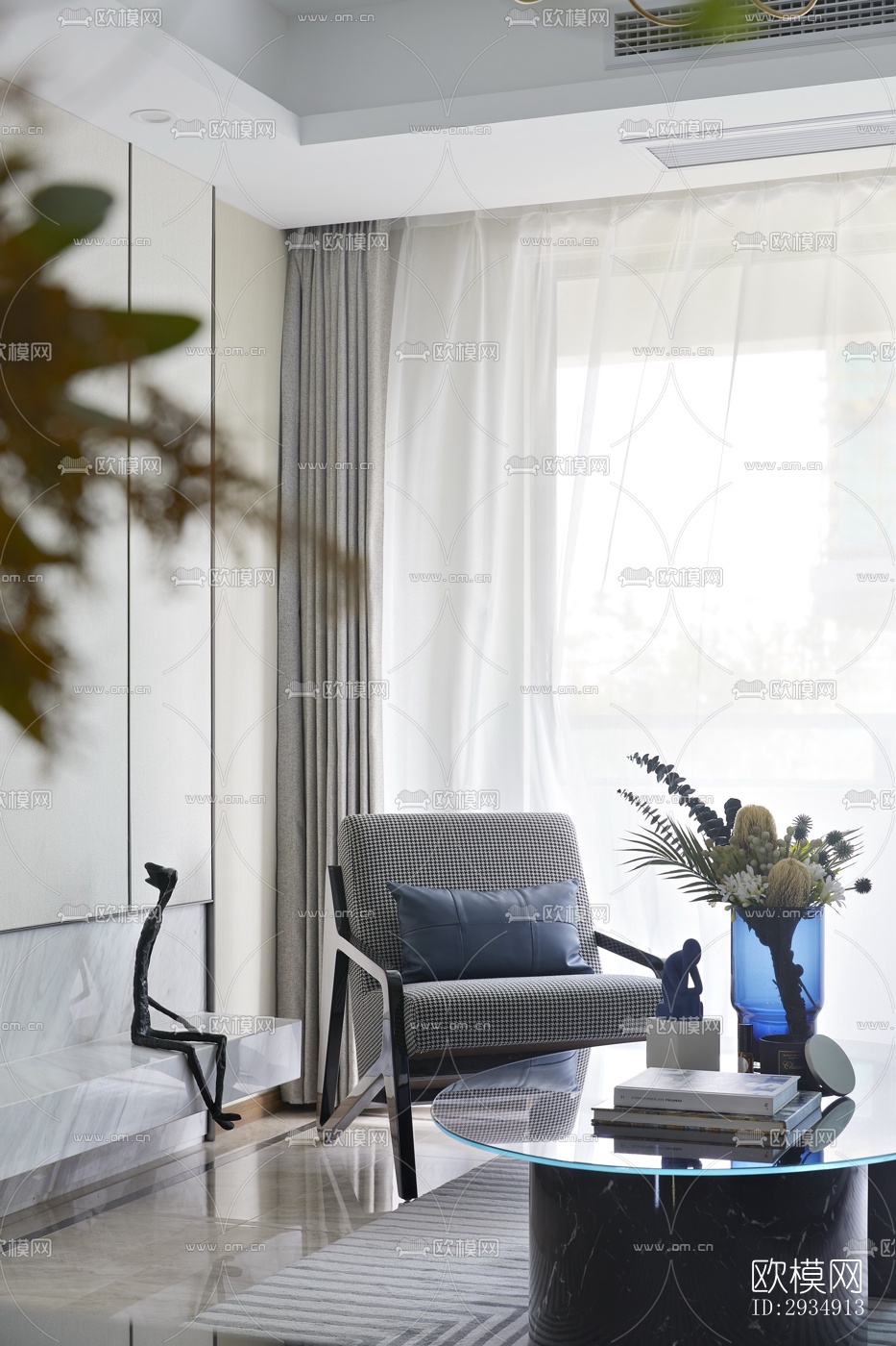 现代平层效果图下载（渲染图16）